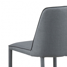 Barová stolička na štvornohej podnoži Ajka, sivá - 5