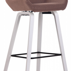 Barová stolička Newnan, biela / hnedá - 1