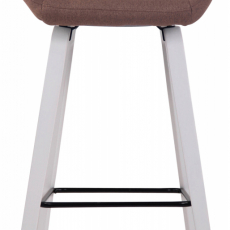 Barová stolička Newnan, biela / hnedá - 2