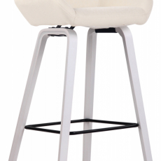 Barová stolička Newnan, biela / krémová - 1