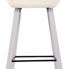 Barová stolička Newnan, biela / krémová - 2