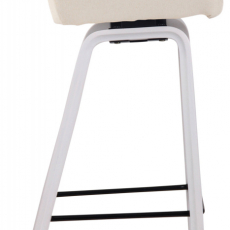 Barová stolička Newnan, biela / krémová - 3