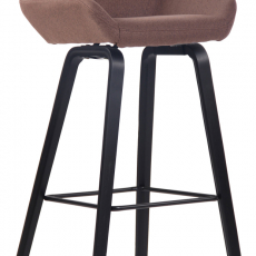 Barová stolička Newnan, čierna / hnedá - 1