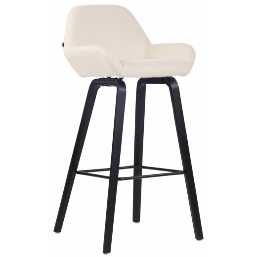 Barová stolička Newnan, čierna / krémová - 1