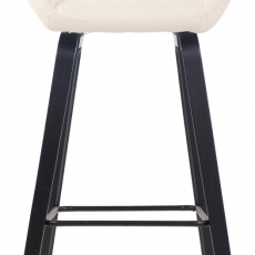 Barová stolička Newnan, čierna / krémová - 2