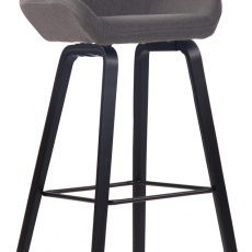 Barová stolička Newnan, čierna / tmavo šedá - 1