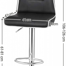 Barová stolička Nigel, čierna - 7