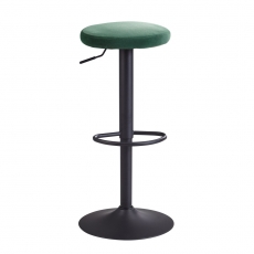 Barová stolička Oleg, zamat, zelená - 1
