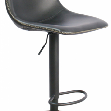 Barová stolička Oregon, syntetická koža, čierna - 1