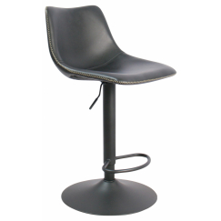 Barová stolička Oregon, syntetická koža, čierna