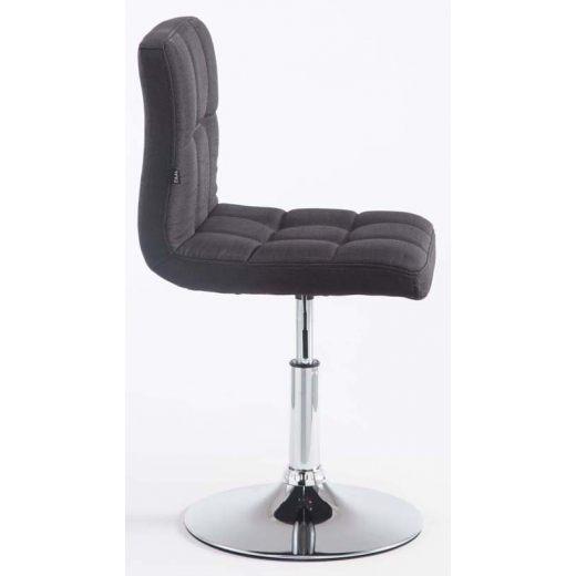 Barová stolička Palma (SET 2 ks), textil, čierna - 1