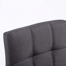 Barová stolička Palma (SET 2 ks), textil, čierna - 4