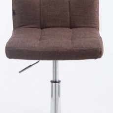 Barová stolička Palma (SET 2 ks), textil, hnedá - 1