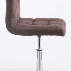 Barová stolička Palma (SET 2 ks), textil, hnedá - 2