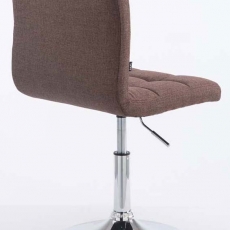 Barová stolička Palma (SET 2 ks), textil, hnedá - 3