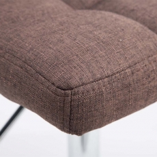 Barová stolička Palma (SET 2 ks), textil, hnedá - 4