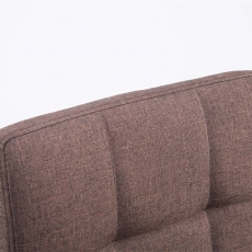 Barová stolička Palma (SET 2 ks), textil, hnedá - 5