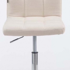 Barová stolička Palma (SET 2 ks), textil, krémová - 3