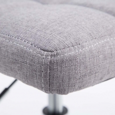 Barová stolička Palma (SET 2 ks), textil, šedá - 3
