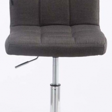 Barová stolička Palma (SET 2 ks), textil, tmavo šedá - 2