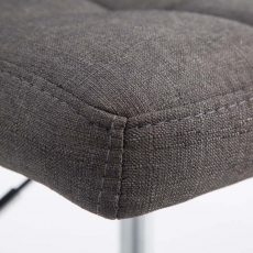 Barová stolička Palma (SET 2 ks), textil, tmavo šedá - 4