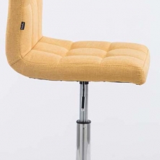 Barová stolička Palma (SET 2 ks), textil, žltá - 2