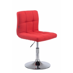 Barová stolička Palma, textil, červená