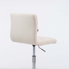 Barová stolička Palma, textil, krémová - 3