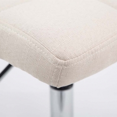 Barová stolička Palma, textil, krémová - 4