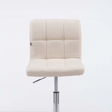 Barová stolička Palma, textil, krémová - 7