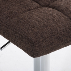 Barová stolička Peru, textil, hnedá - 7