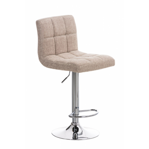 Barová stolička Peru, textil, krémová - 1