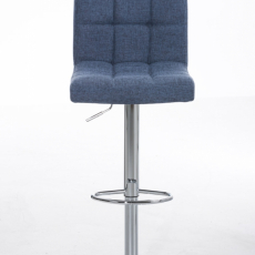 Barová stolička Peru, textil, modrá - 2
