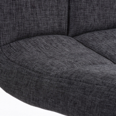 Barová stolička Peru, textil, svetlo šedá - 6