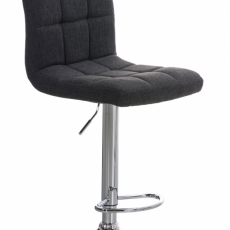 Barová stolička Peru, textil, tmavo šedá - 1