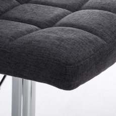 Barová stolička Peru, textil, tmavo šedá - 7