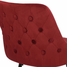 Barová stolička Portree, zamat, červená - 6