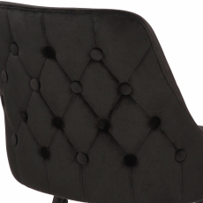 Barová stolička Portree, zamat, čierna - 6
