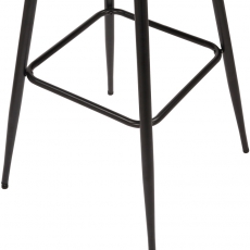 Barová stolička Portree, zamat, čierna - 7
