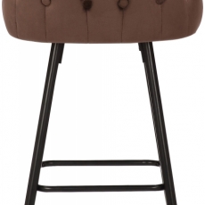 Barová stolička Portree, zamat, hnedá - 5