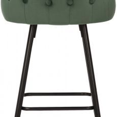 Barová stolička Portree, zamat, zelená - 5