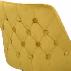 Barová stolička Portree, zamat, žltá - 6