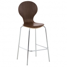 Barová stolička preglejková Line (Súprava 4 ks), orech - 1