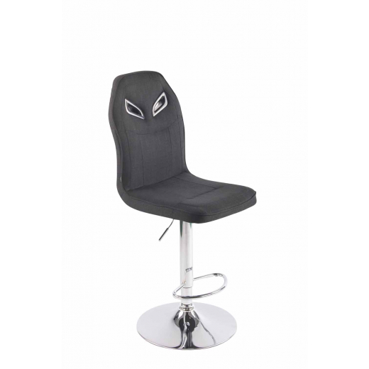 Barová stolička Prost, textil, čierna - 1
