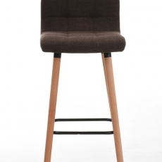 Barová stolička s drevenou podnožou Connie, hnedá - 2