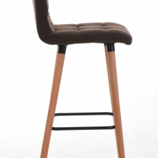 Barová stolička s drevenou podnožou Connie, hnedá - 3