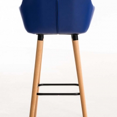 Barová stolička s drevenou podnožou Marina koža - 16
