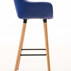 Barová stolička s drevenou podnožou Marina koža - 17