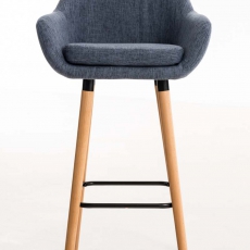 Barová stolička s drevenou podnožou Marina textil - 15
