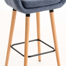 Barová stolička s drevenou podnožou Marina textil - 13